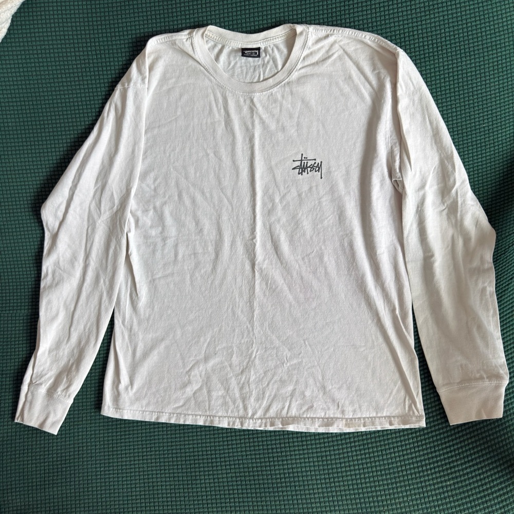 Stussy White Long Sleeve Men's Shirt
